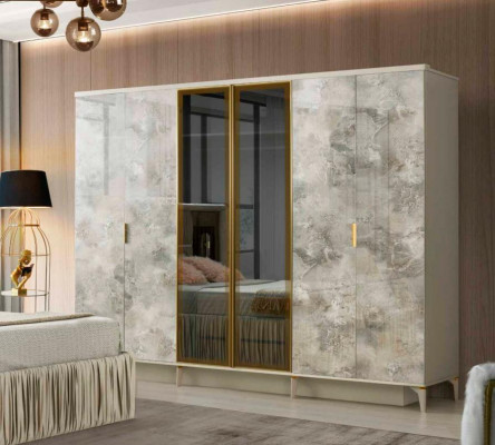 Grou Kleederschaf Eenfaarweg Schlofzëmmer Rechteckeg Form Moderne Design Stil