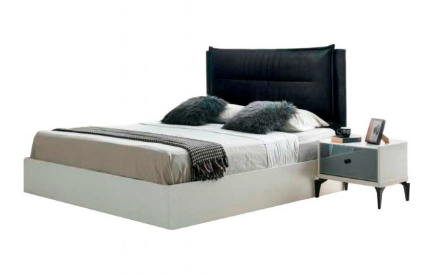 Bett Schlofkummer Wäiss Schwaarz Zweefaarweg Modern Design Zweefaarweg Duebelbett