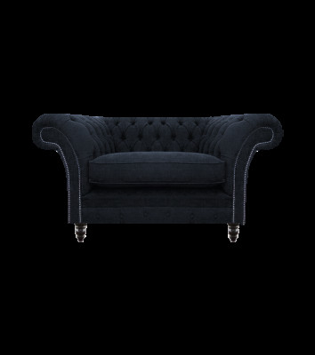 Wunnzëmmer Blo Designer Fauteuil Chesterfield Polstersëtz Ariichtung