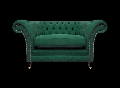 Sesselen Chesterfield Gaardezëmmer Miwwelen Textil Stoff Ariichtung Polstermiewelen