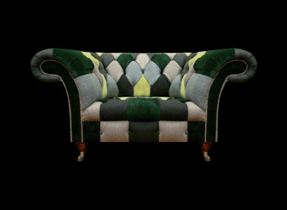 Textil Stoff Sessell Modern Ariichtung Sëtzmiwwel Polstersessell Chesterfield