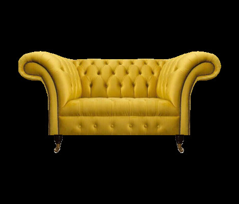 Chesterfield Giel Canapé Wunnzëmmer Polstersofa Designer Zweisëtzer