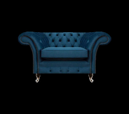 Bloen Chesterfield Still aus Stoff fir d'Wunnzëmmer Luxus-Stoffmöbel Einsitzer