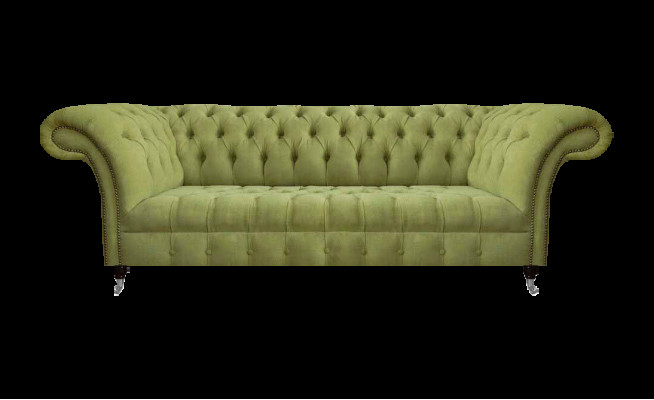 Chesterfield hellgréng Sofa Modernen Wunnzëmmer Dräisëtz Luxus Miwwelen