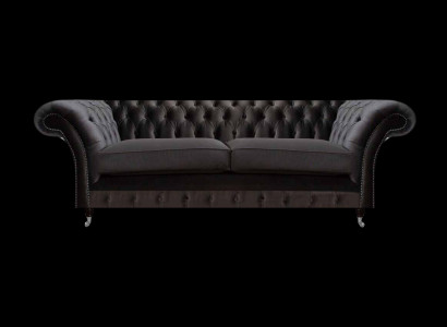 Luxuriéise Chesterfield Schwaarze Zweisëtzer Wunnzëmmer Sëtzmiwwel Couch