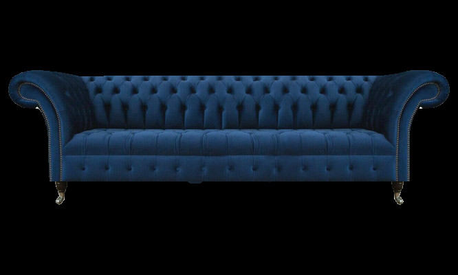 Blo Chesterfield gepolstert Designer Textilcouch Moderne Stoffcouch