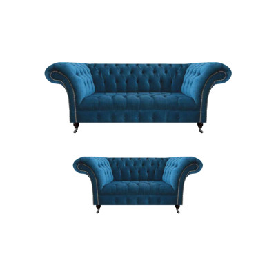 Stilvoll Sofa Set Chesterfield Blo Liewensraim Polster Couchen