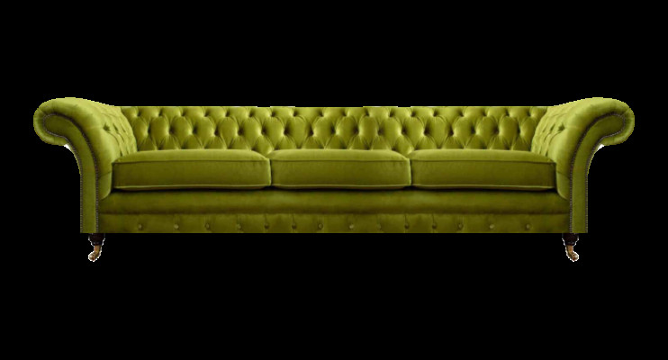 Chesterfield olivgréng Polstersofa Bettfunktioun Couch Wunnzëmmer Miwwelen