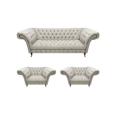 Luxuriéis Chesterfield Miwwelen Designer 2x Leiansuesselen Moderne Dräisëtzer