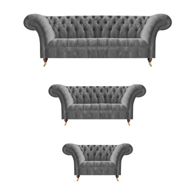 Stilvoll Chesterfield Garnitur Grou Sofaen Designer Fauteuil Luxus Miwwelen
