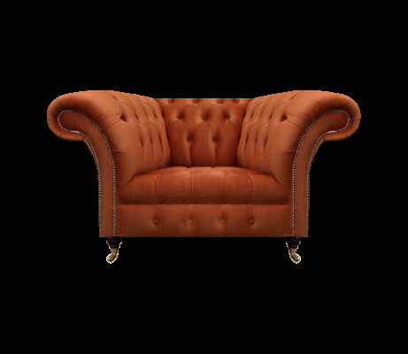 Braune Polstersessel fir d'Wunnzëmmer aus Stoff Designer Einsëtzer Miwwelen