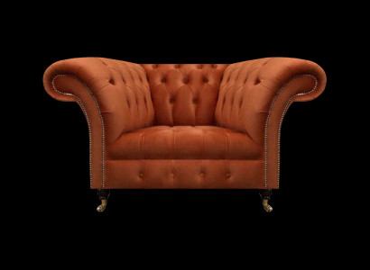 Braune Polstersessel fir d'Wunnzëmmer aus Stoff Designer Einsëtzer Miwwelen