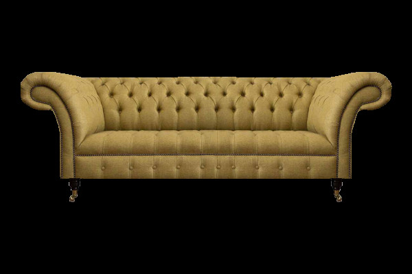 Chesterfield Giel Sëtzsofa Wunnzëmmer Dräisëtzer Luxus Édelt Miwwelstéck