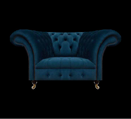 Däischterbloen Chesterfield Einsëtzer Wunnzëmmer Polster Designer Fautteuil