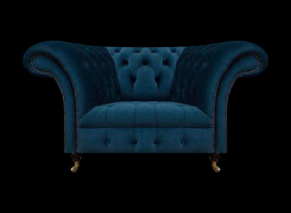 Däischterbloen Chesterfield Einsëtzer Wunnzëmmer Polster Designer Fautteuil