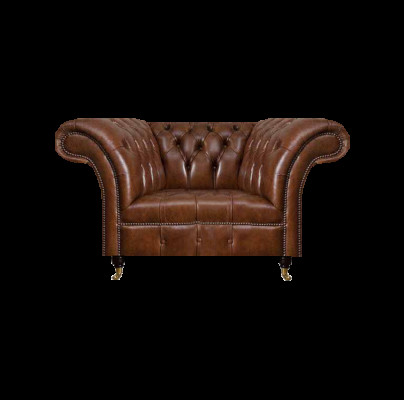 Chesterfield brong Liederfauteuil Wunnzëmmer Konschtleder Eenzelstull Miwwelen
