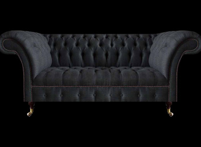 Chesterfield Schwaarz Sëtzcanapé Designer Polstersofas Modern Couchen