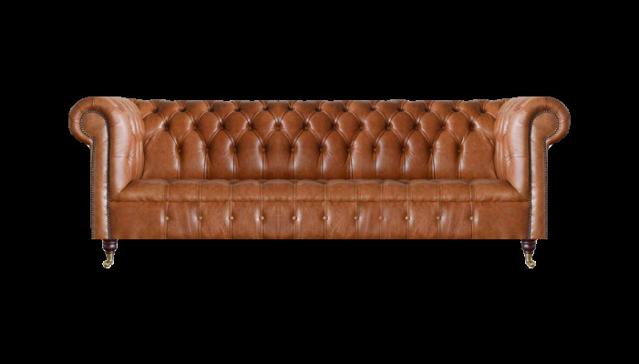 Wunnzëmmer Véiersëtzer Chesterfield Designer Canapéë Luxus Ledersofaen