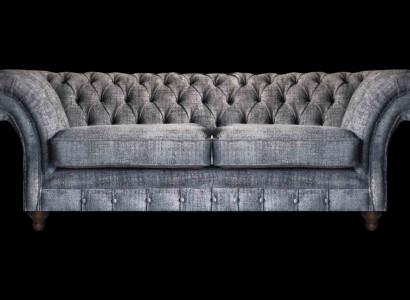 Luxuriéise Chesterfield Zweisëtzer Designer Canapé Wohnzimmer Edel Couche