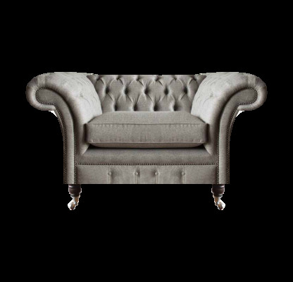 Moderne Chesterfield Einsëtzer Wunnzëmmer Designer Sesselen Textil Miwwelen