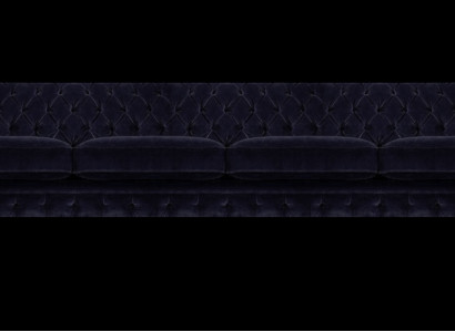 Chesterfield Donkelblo Couch mat véier Sëtzplaze fir d'Wunnzëmmer Polstersëtzmiwwelen