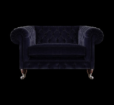 Däischterbloen Chesterfield Fauteuil Wunnzëmmer Designer Eensëtzer Sëtzmiwwel