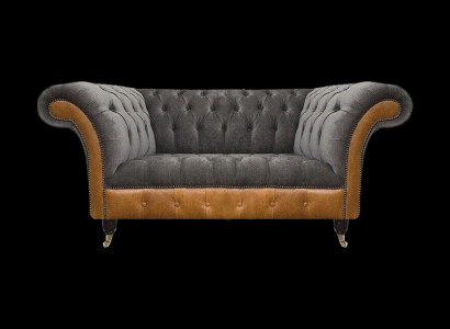 Groe Exklusiven Chesterfield Zweisëtzer Komfortabel Textil Edel Sofaen