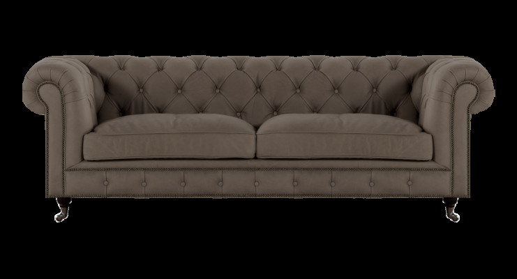 Polstermöbel Chesterfield Zwee-Sëtzer Sofa Couch Textil Gro Wunnzëmmer