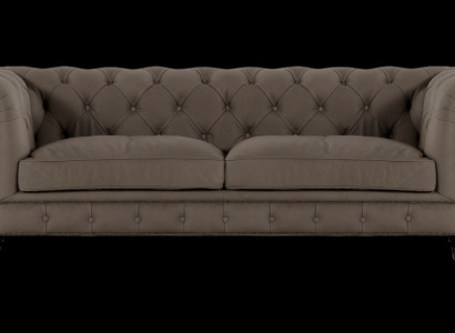 Polstermöbel Chesterfield Zwee-Sëtzer Sofa Couch Textil Gro Wunnzëmmer