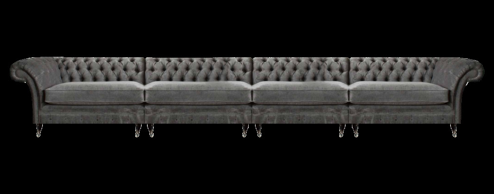 Chesterfield Designer Sofa Wunnzëmmer Canapéë Luxus Polsterung 4-Sëtz