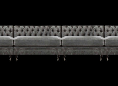 Chesterfield Designer Sofa Wunnzëmmer Canapéë Luxus Polsterung 4-Sëtz