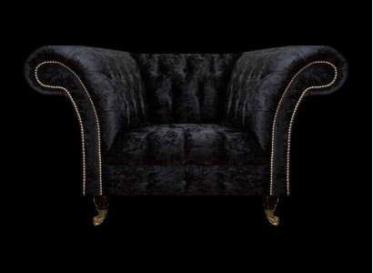 Chesterfield Polstersëtz Schwaarzen Einsëtzer Luxus-Lehnsëtz