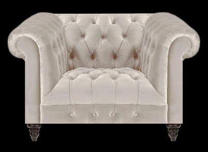 Wäissen Chesterfield Polstersëtz Designer Stoffaarmsëtz Textil Sëtzmiwwel