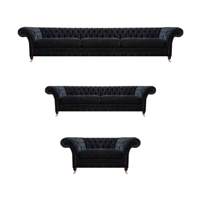 Schwaarz Chesterfield Sofaen Designer Livingroom Polsterverdëcke Fauteuilen