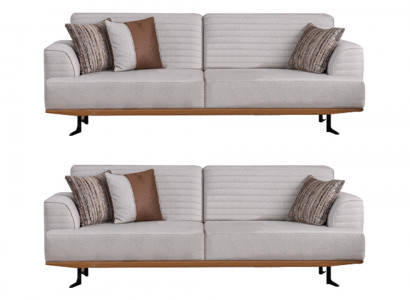 Luxuriéise Set Gräifaarweg Dräisëtzer-Sofae fir Wunnzëmmer Modernen Design