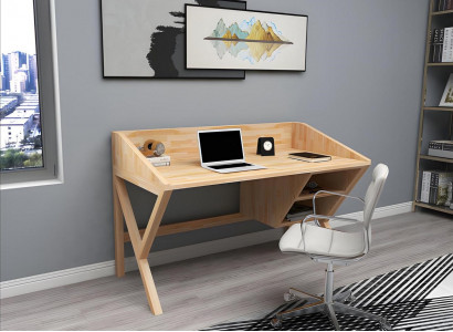 Moderne hellbrong Bürodesk Stilvoll Schreifdëscher Luxus Holz Dëscher