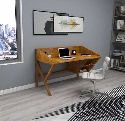 Moderne Schreifdësch Designer Büro Miwwelen Luxus Holzdëscher Eedel Miwwelen