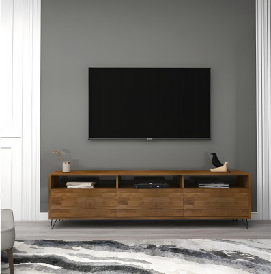 Robust Sideboard Wunnzëmmer 3-Schief Lowboard Designer TV-Stänner