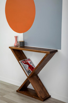 Braunen Konsolendësch Modern Nieweméiwwel Luxus Robuste Dësch