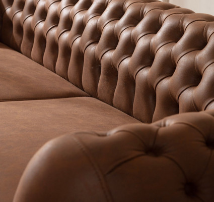 Wäiss-Brong Sofa Garnitur Designer Polster Sëtzmiwwel Exklusiv Couchen