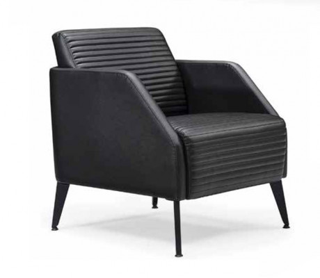 Luxuriéis schwaarzt Wunnzëmmer Sofa-Kompositioun Designer Fauteuil 2-Stéck Set