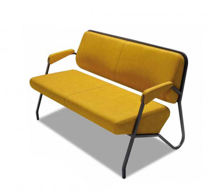 Luxuriéist gielt Wunnzëmmer Sitzset Designer 3-Sëtzer Sessellei 2tlg