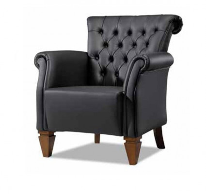 Schwaarz Chesterfield Sëtzgrupp Lieder Sofa Moderne Eenzelsëtz 2-Stéck Set