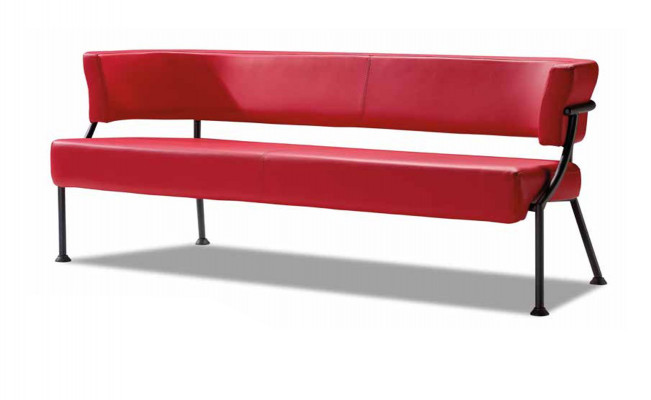 Rout Sofa-Garnitur Modernen Konschtläder Bank Designer Einsëtzer 2-Stéck Set
