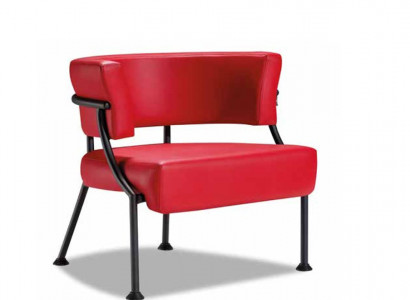 Luxuriéise roude Fauteuil Designer Lieder Einsëtzer Gepolsterten Clubfauteuil