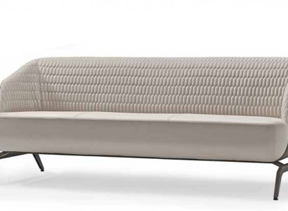 Wäiss Polstersofa Designer Wunnenzëmmer Sëtzméiwel 3-Sëtzer Textilschaukel