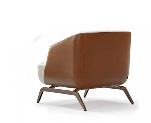Luxuriéise wäisse Sëtz Designer Relax Eenzelstull Polstersëtz Fernsehstull