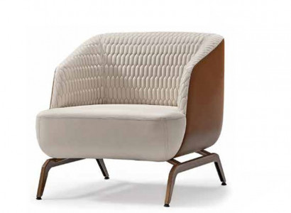 Luxuriéise wäisse Sëtz Designer Relax Eenzelstull Polstersëtz Fernsehstull