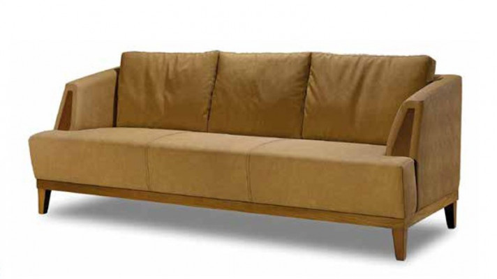 Luxuriéis brong Sofa Set Moderne Ledercouch Designer Fotell 2 Stéck