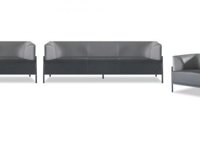 Exklusiv Universell Canapé-Sets 4tlg Lieder Schwaarz Modern Designer